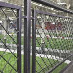 Metal Woven Wire Mesh Fencing At An Indoor Sports Facility from Direct Metals